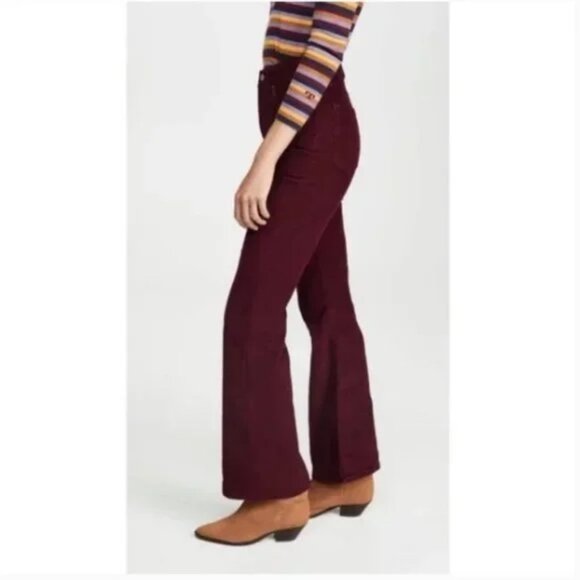 Levi's Ribcage Boot High Waist Corduroy Pants In Malbec 29 x 32 - Picture 6 of 13